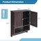 Costway Bathroom Wall Mounted Medicine Cabinet with Louvered Doors & Towel Bar Espresso/Grey/White/Black